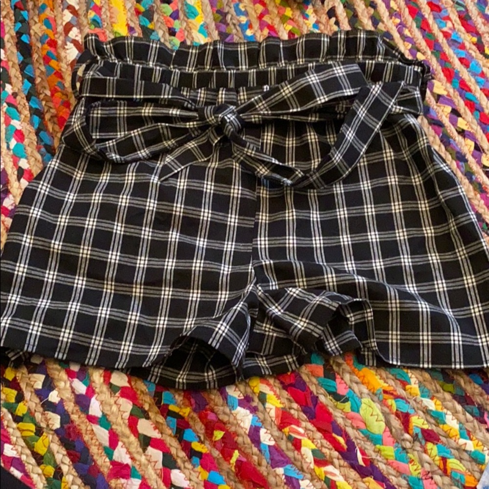 Plaid Tie Shorts